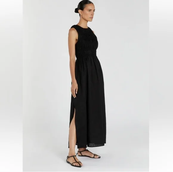 Dissh Lessi Black Linen Maxi Dress - Picture 2 of 5